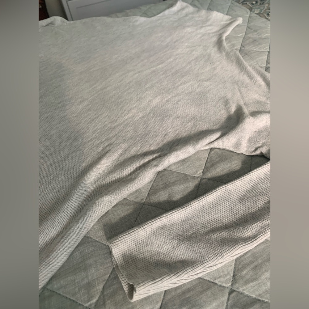 Gray Mock Neck Sweater by Shrinking Violet